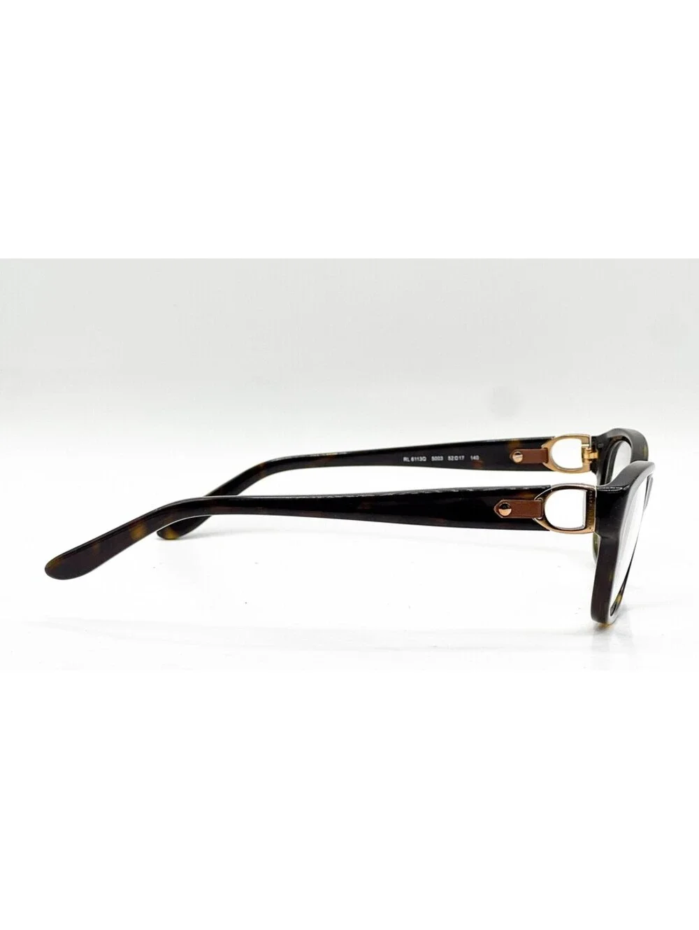 Ralph Lauren RL 6113Q 5003 Dark Havana Cat Eye Eyeglass Frames 52-17-140
